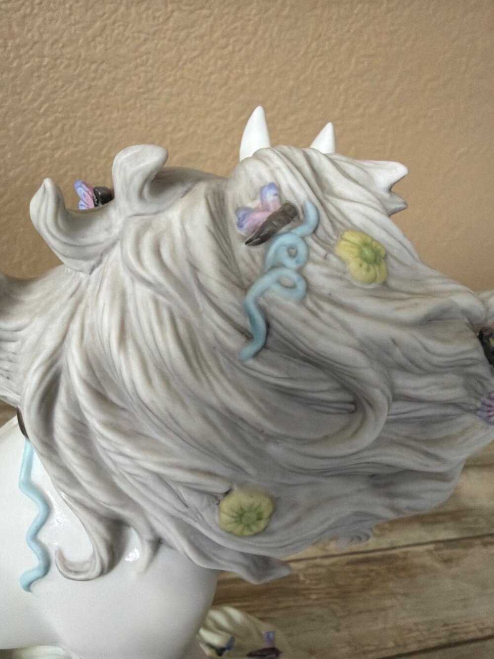 Princeton Gallery Meadow Unicorn Porcelain Figure 2001 Butterflies Flowers w/COA - Picture 9 of 16